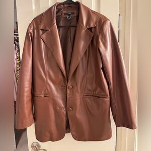 Forever 21 Chocolate Faux Leather Jacket